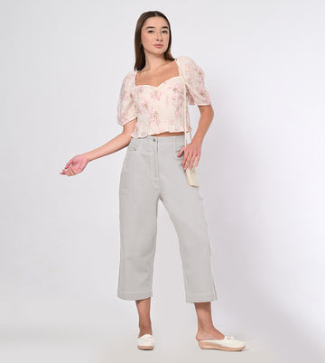 Rayon Stone Wide Leg Culottes