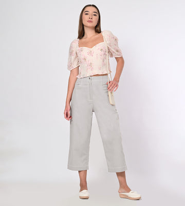 Rayon Wide Leg Culottes