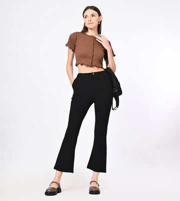 Ponty Roma Bell Bottom High Waisted Pants - Marvel