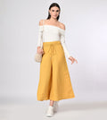 Cotton Linen Blend Wide Fit Culottes - Marvel