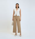 Fibert Tan Modal Wide-Leg Pants