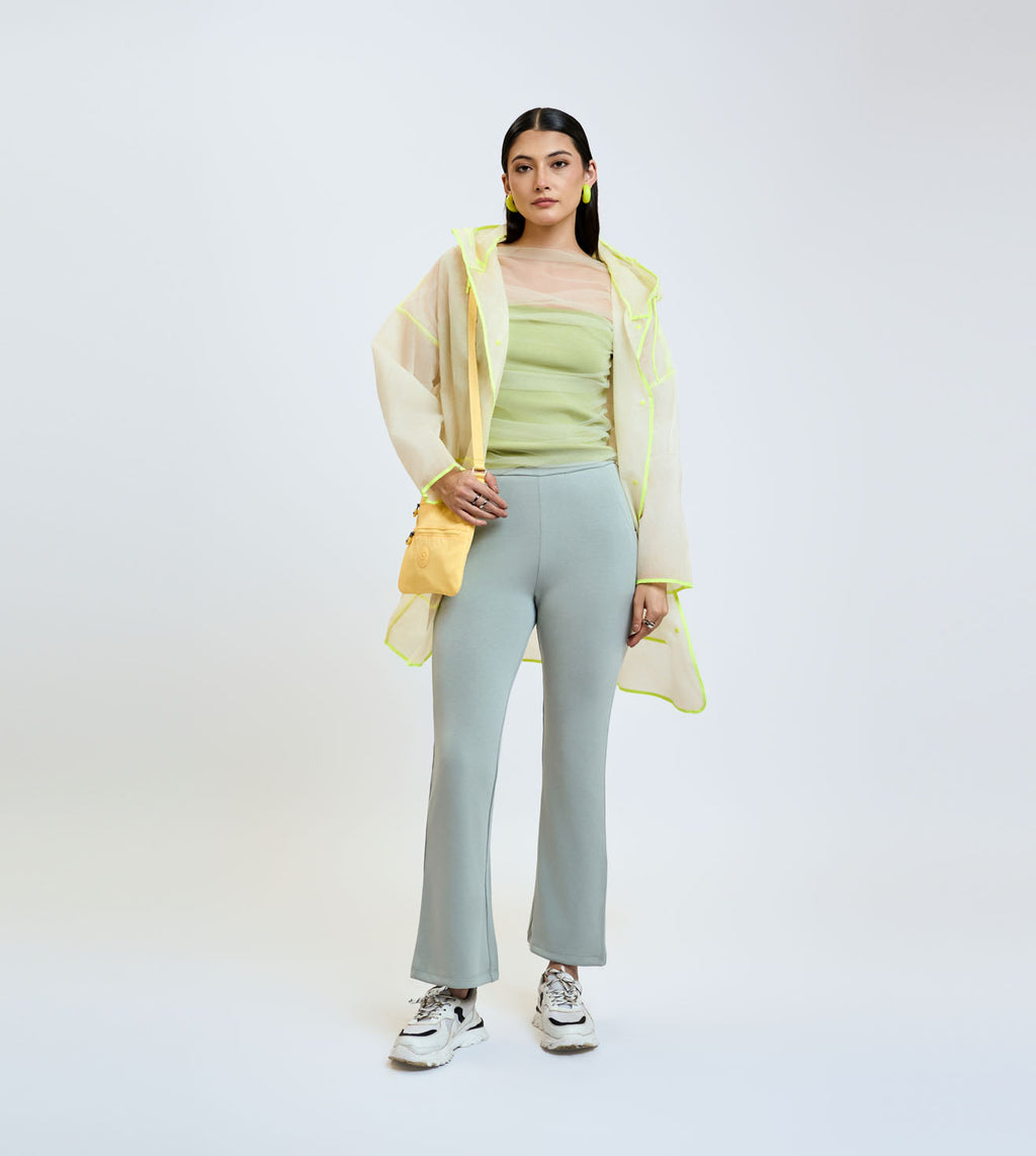 Jade Grey Modal Flared Pants