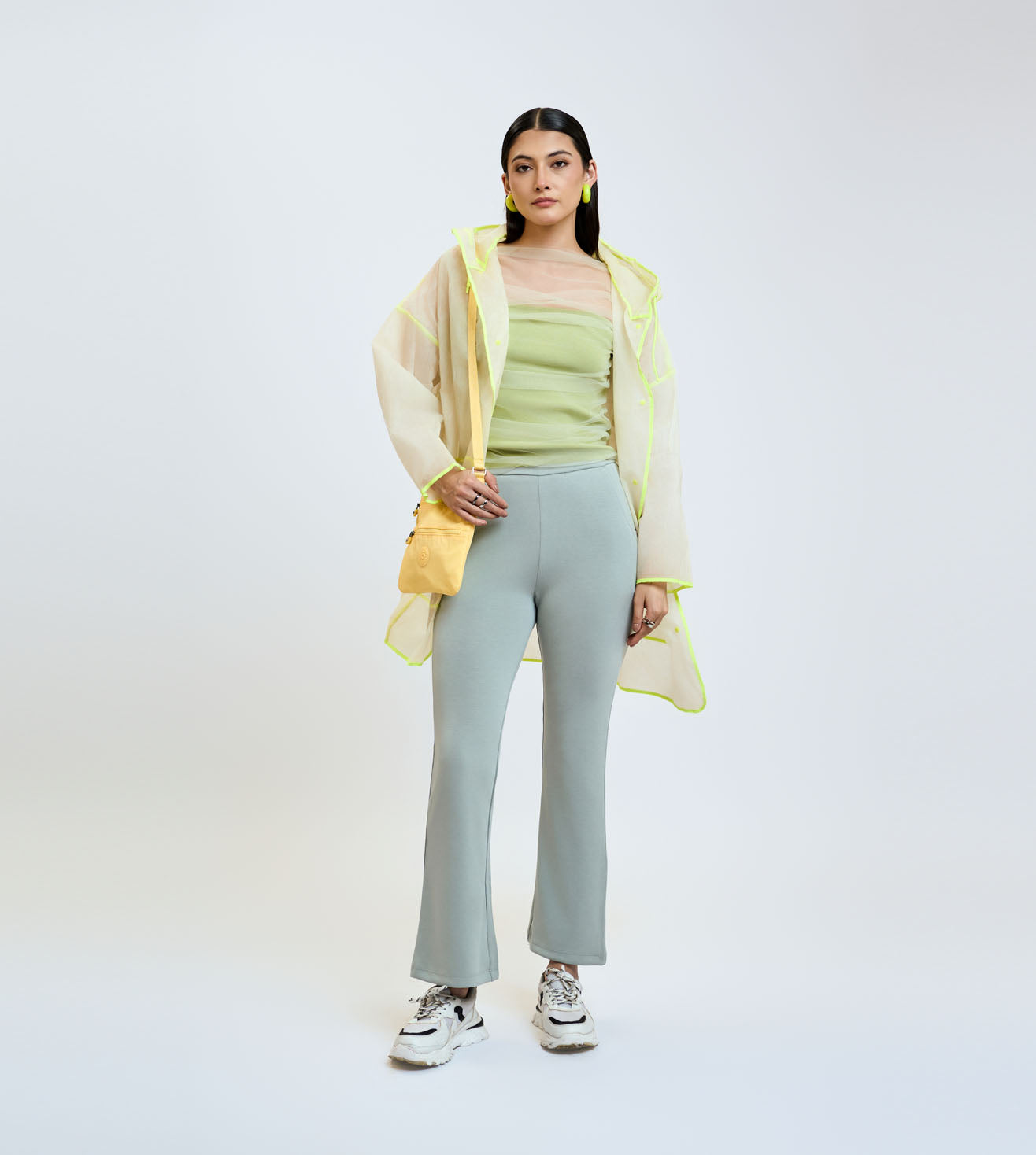 Jade Grey Modal Flared Pants
