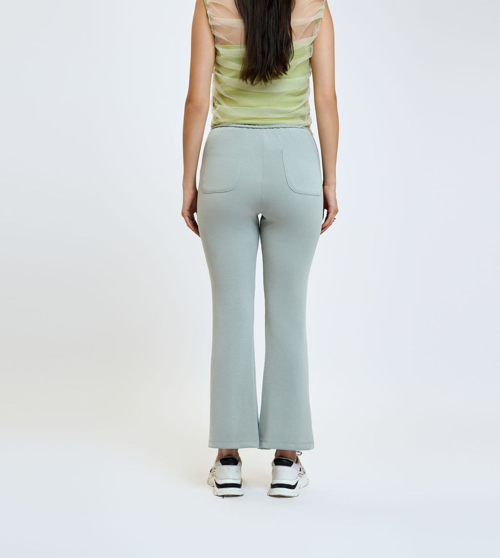 Jade Grey Modal Flared Pants