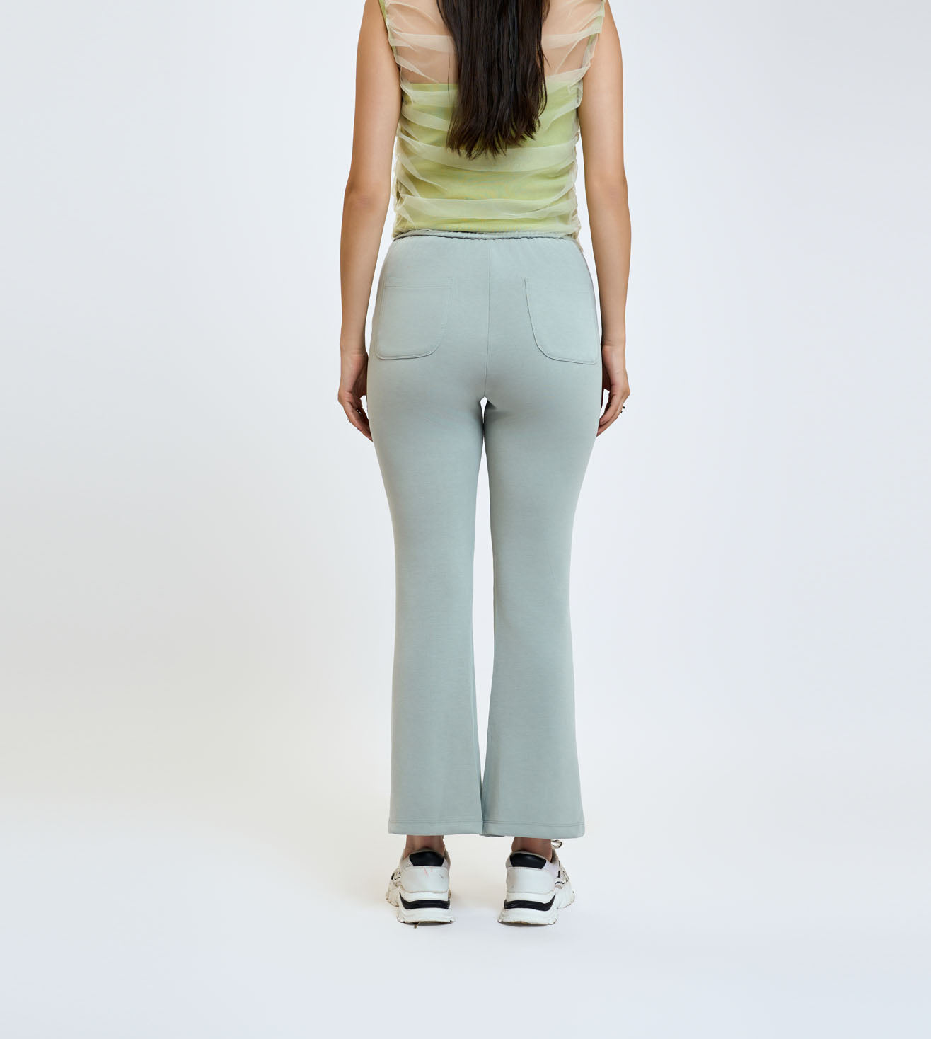 Jade Grey Modal Flared Pants