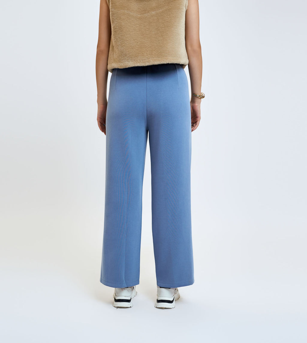 Navy Blue Modal Wide Leg Pants