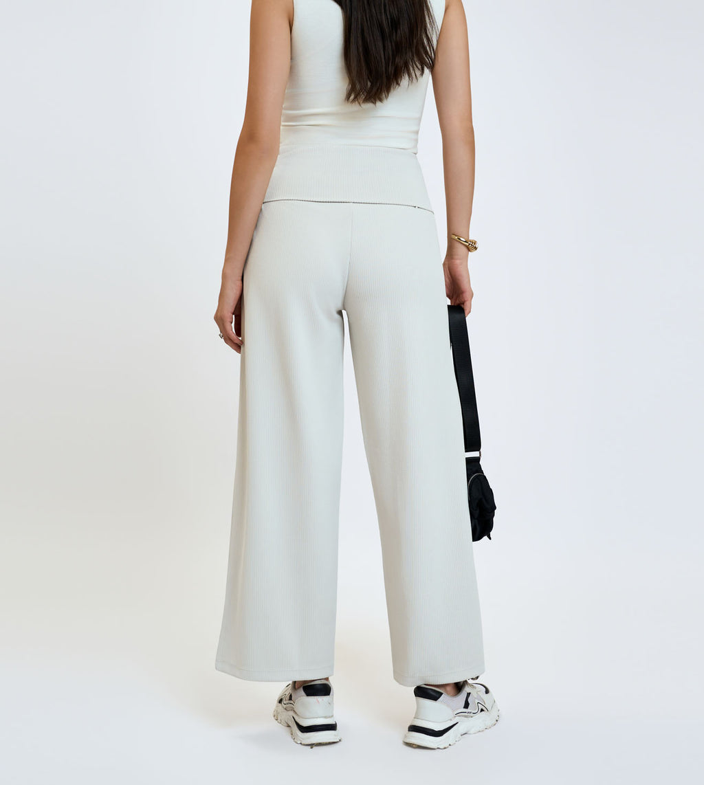 Bone Ribbed Modal Lounge Pants