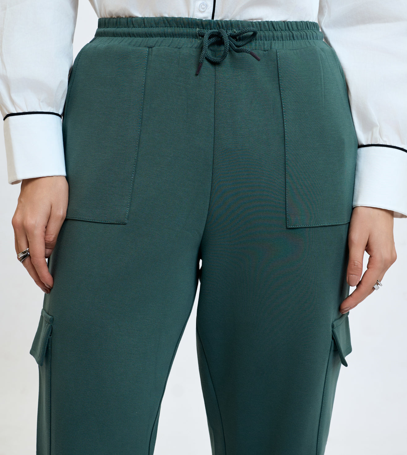 Dark Green Modal Cargo Joggers