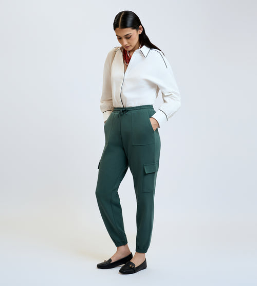 Dark Green Modal Cargo Joggers