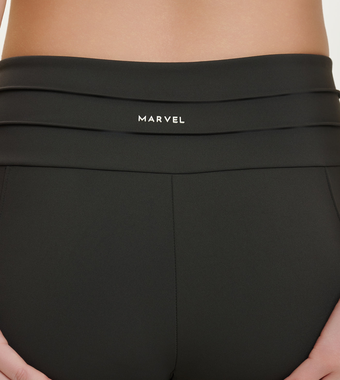 Olive Nylon Spandex Sculpt Panel Leggings