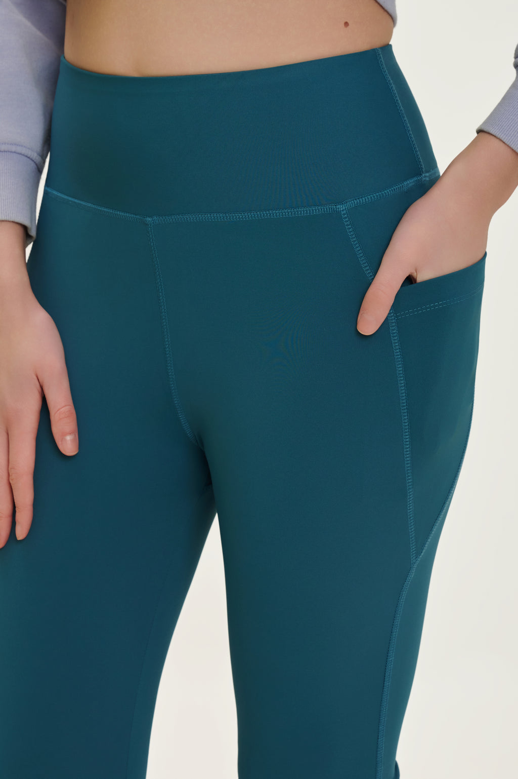 Nylon Spandex Flared Active Pants