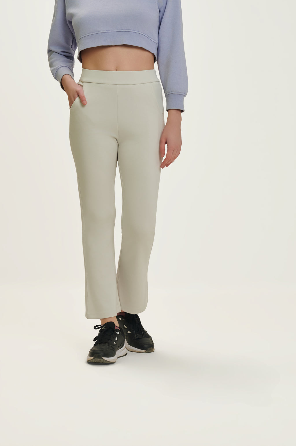 Bone Modal Blend Flared Comfort Pants