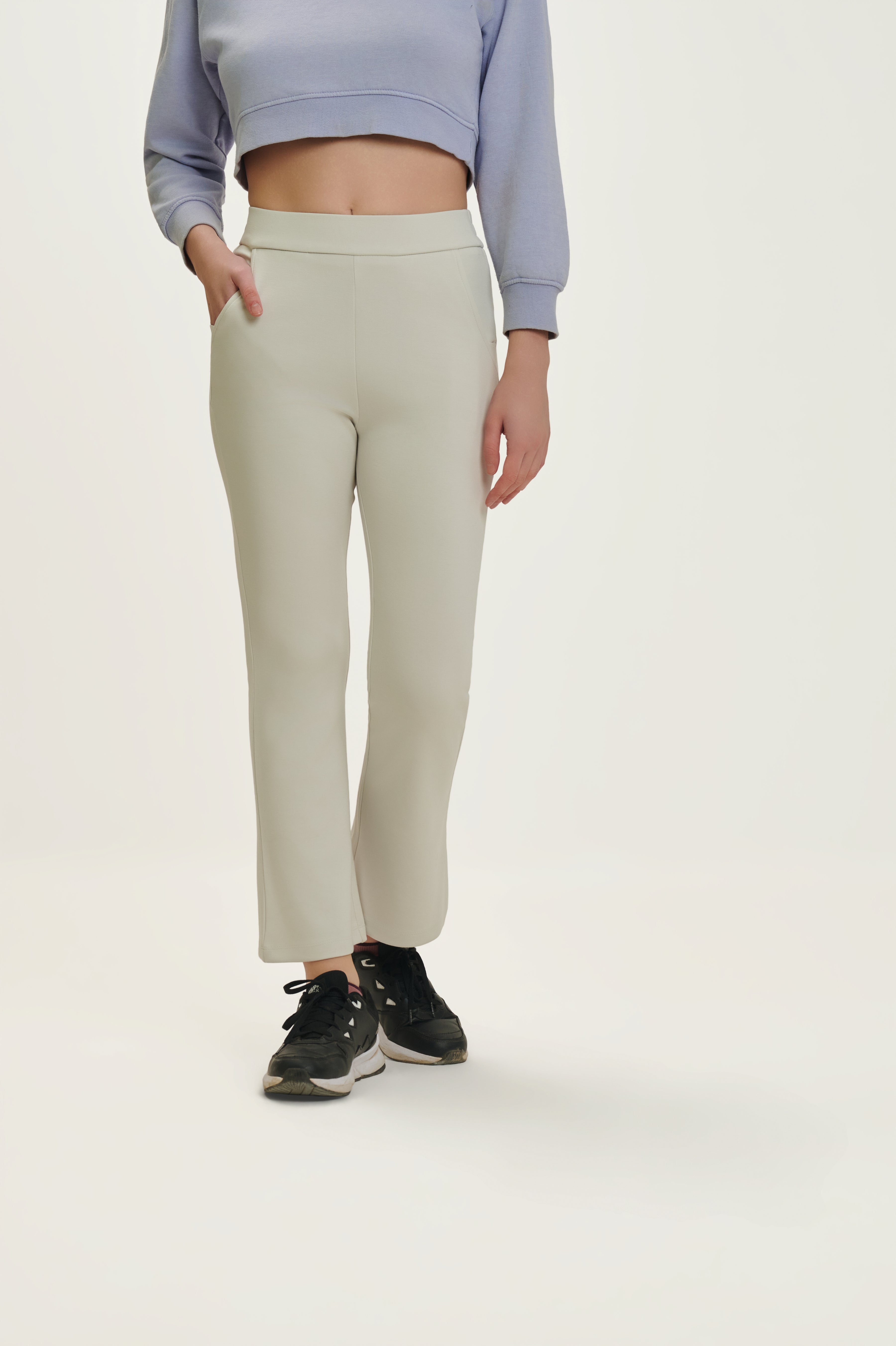 Bone Modal Blend Flared Comfort Pants