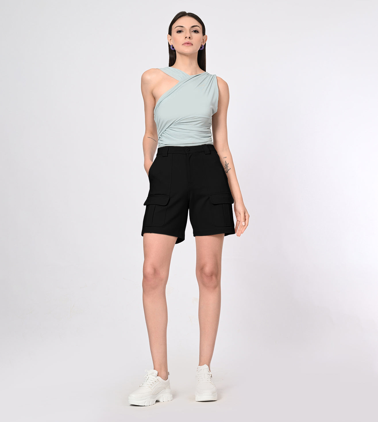 Ponty Roma Black Short Shorts