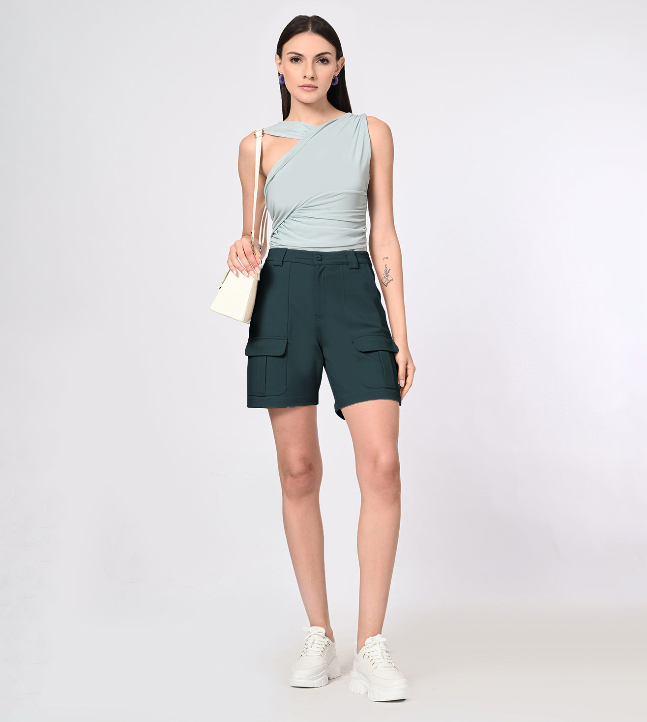 Ponty Roma Bottle Green Short Shorts