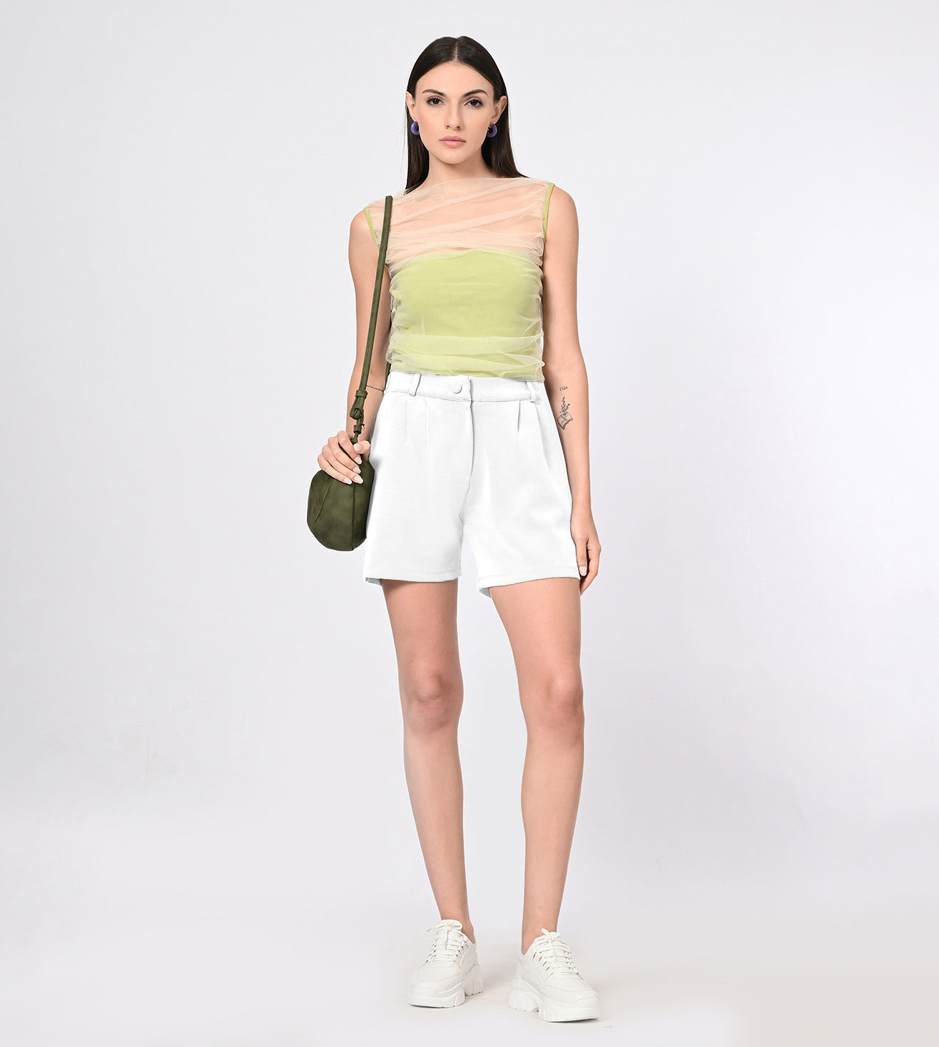 Modal Off White Shorts