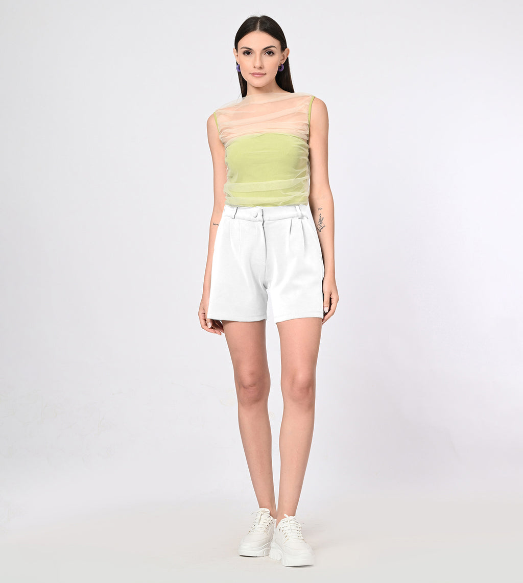 Modal Off White Shorts