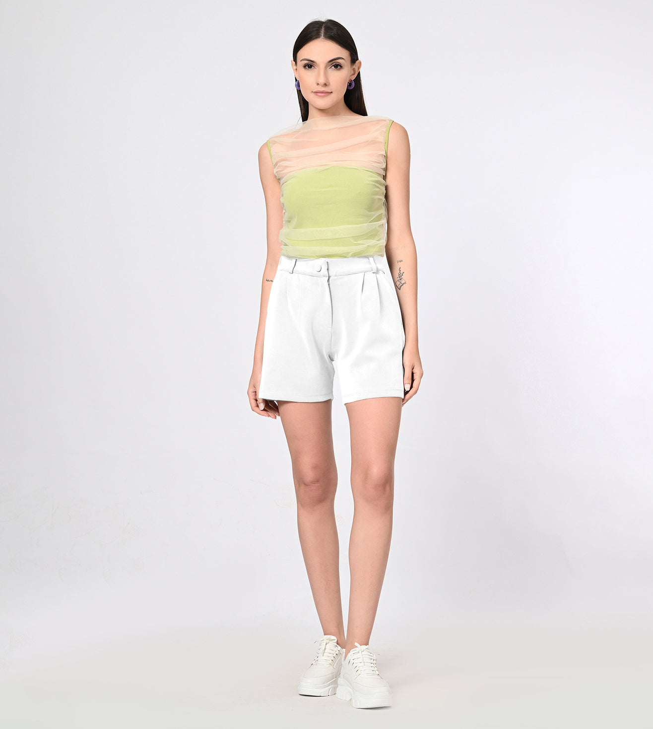 Modal Off White Shorts