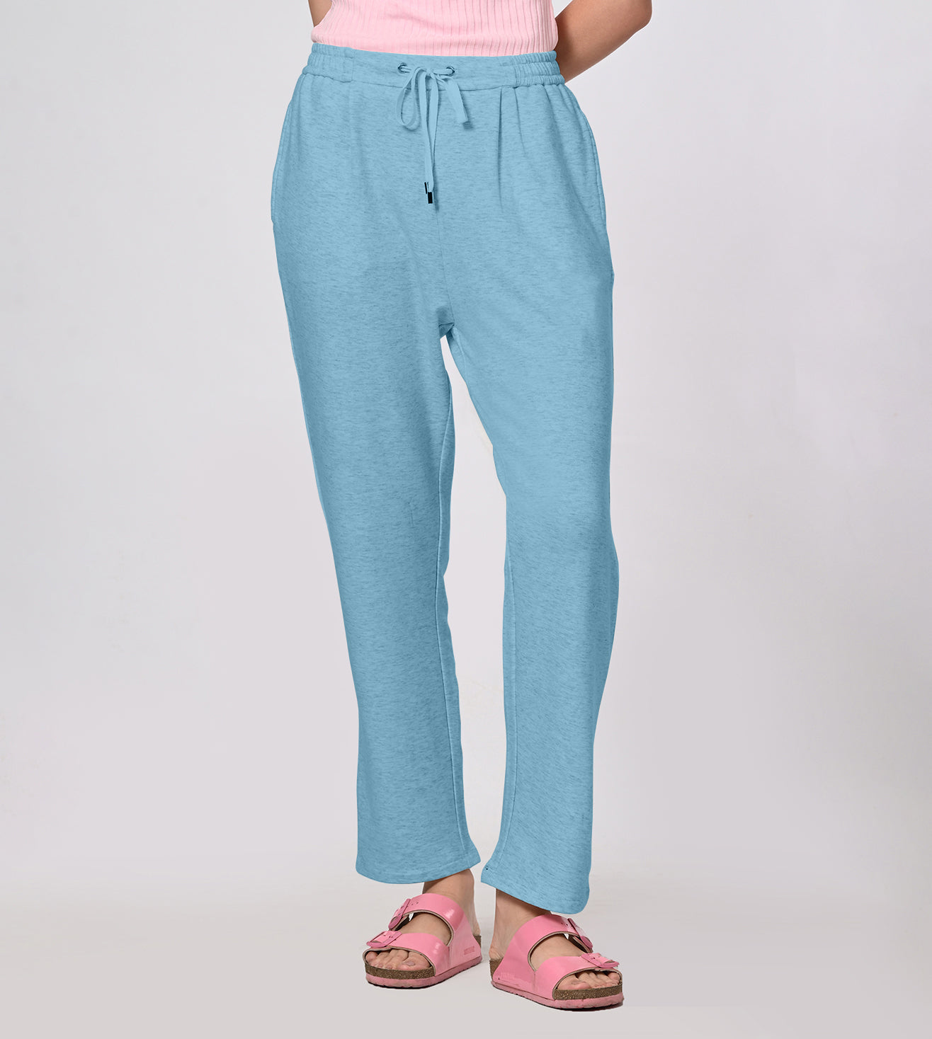 Modal Fleece Sky Blue Track Pants