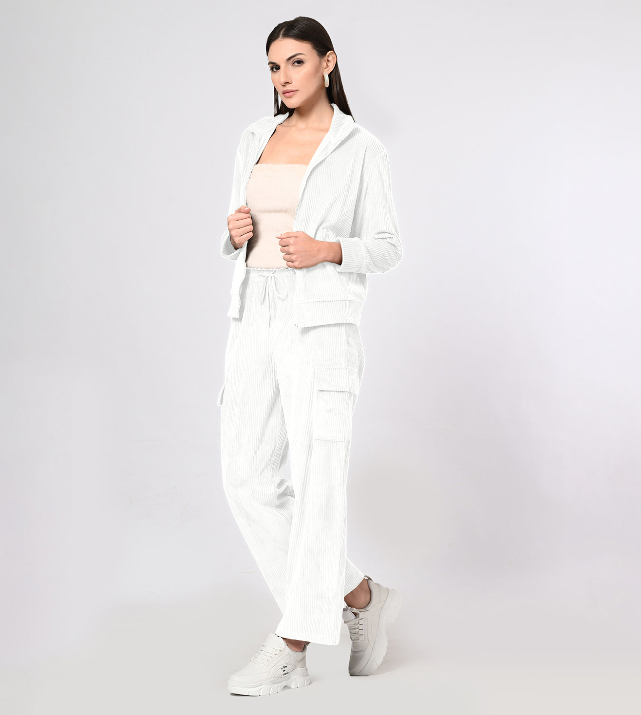 Corduroy Off White Co-ord Set