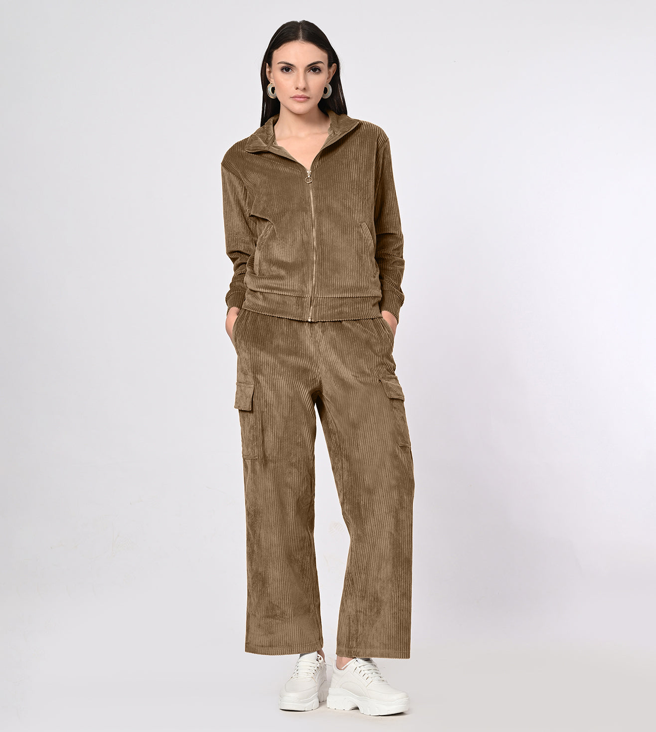 Corduroy Khaki Co-ord Set