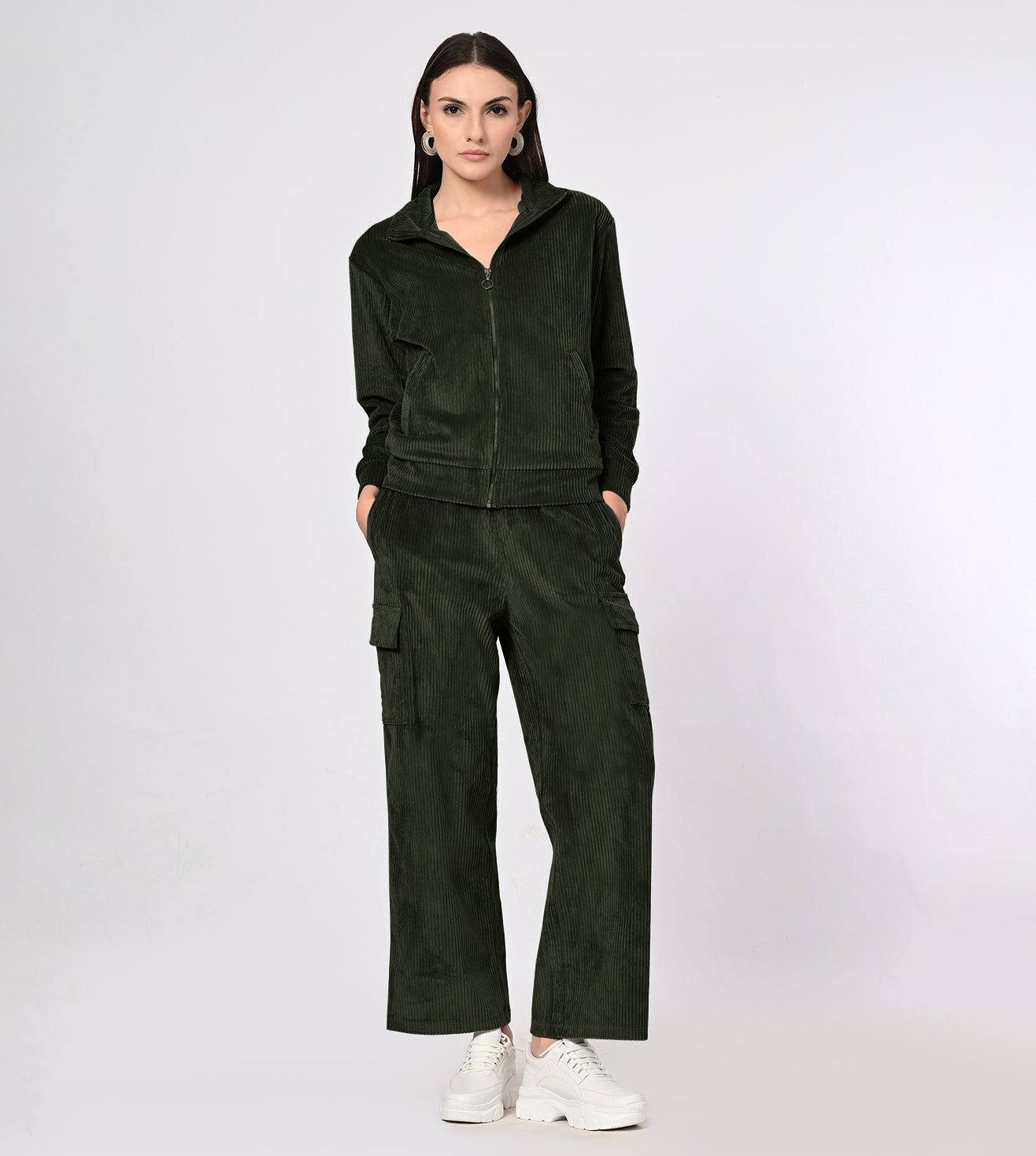 Corduroy Olive Co-ord Set