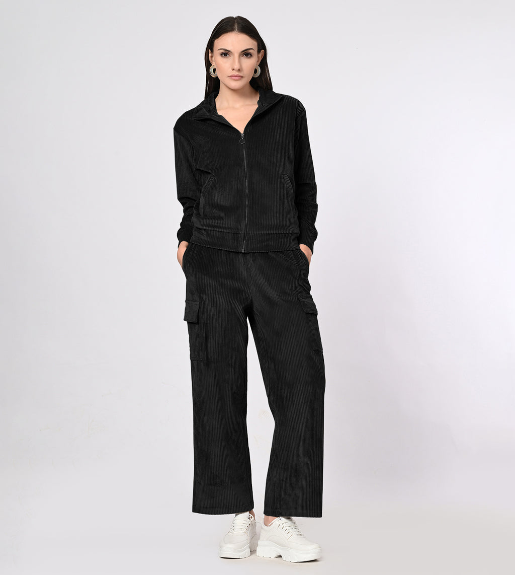 Corduroy Black Co-ord Set