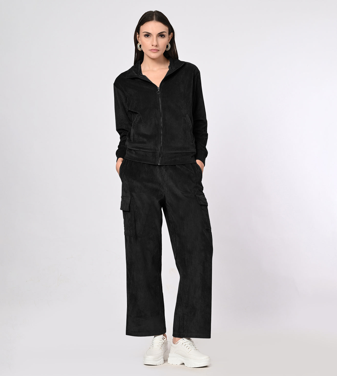 Corduroy Black Co-ord Set
