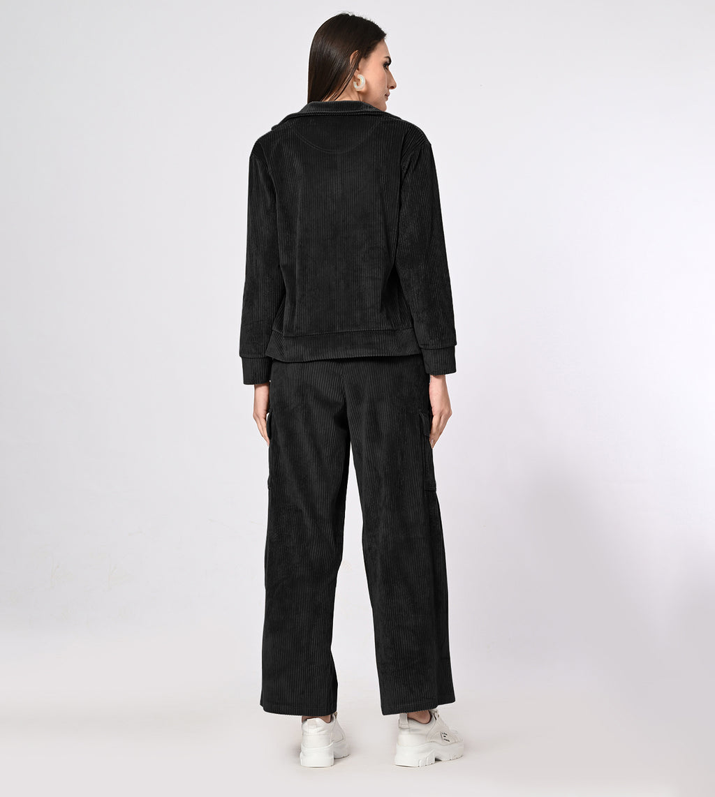 Corduroy Black Co-ord Set