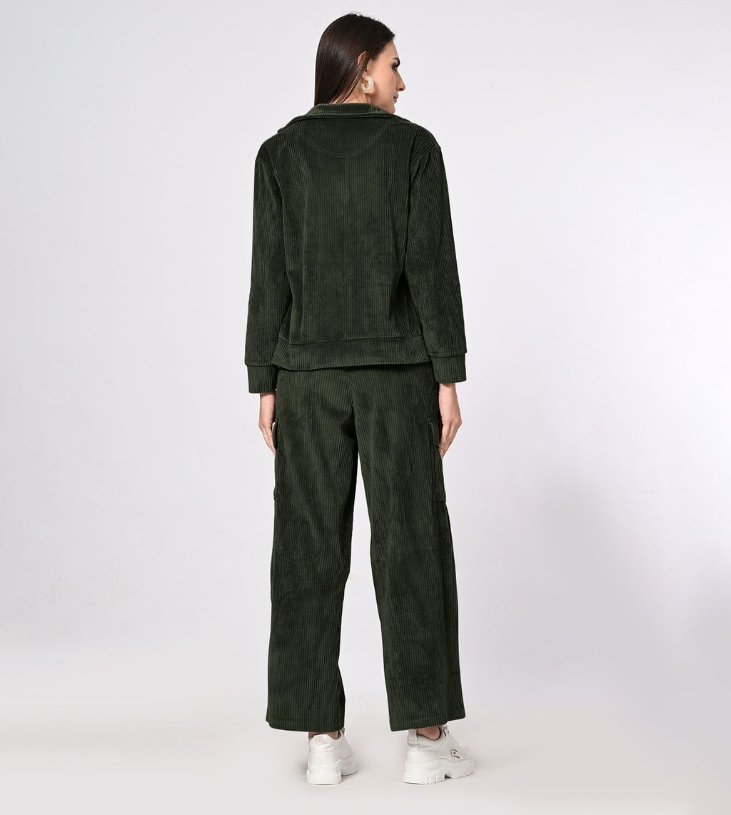 Corduroy Olive Co-ord Set