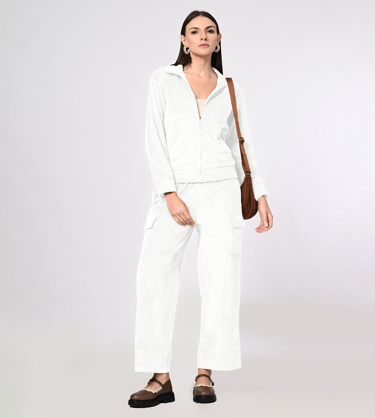 Corduroy Off White Co-ord Set