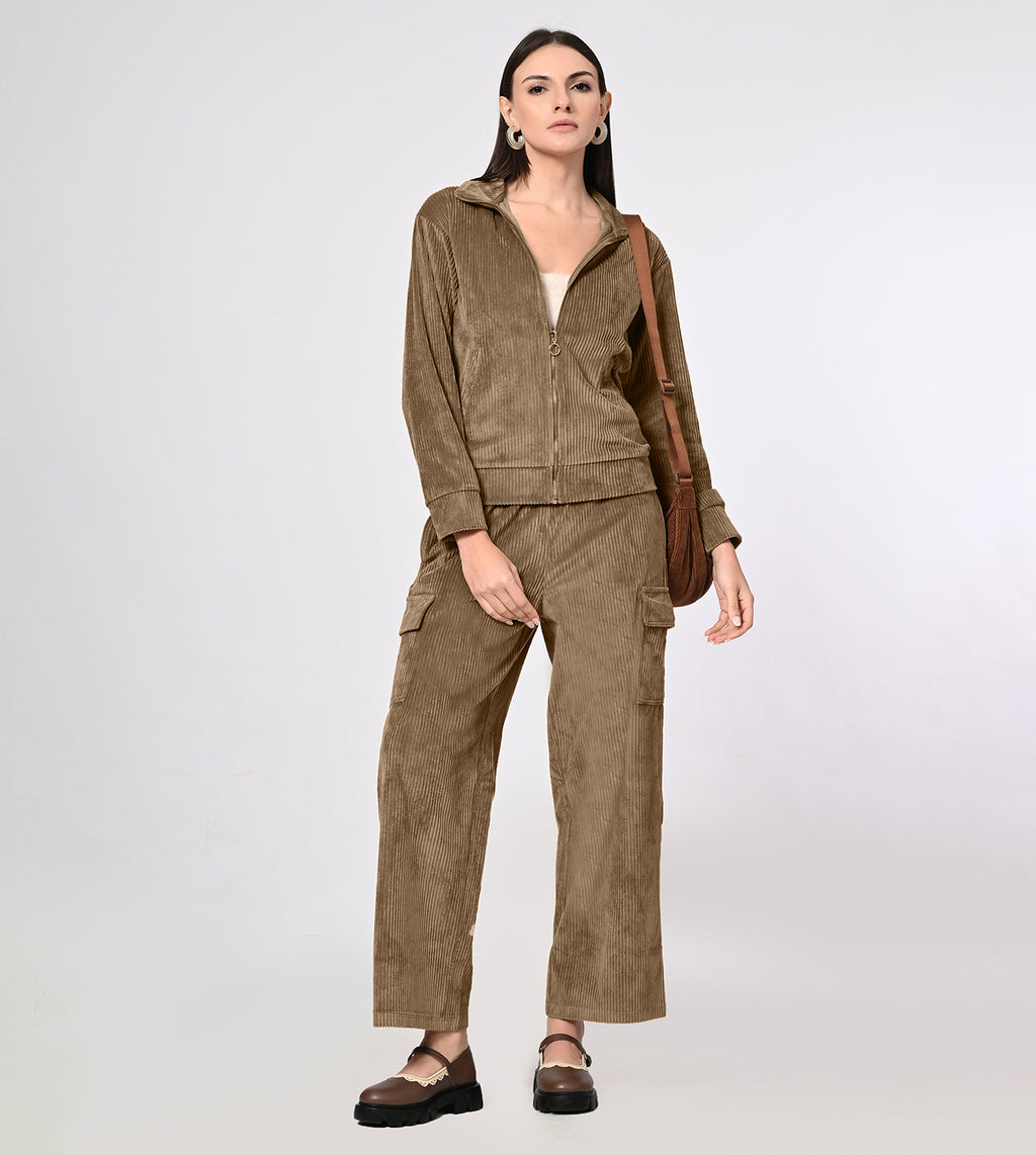 Corduroy Khaki Co-ord Set