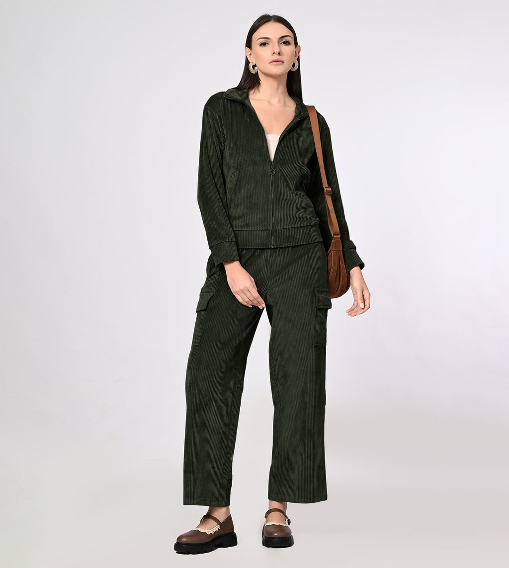 Corduroy Olive Co-ord Set