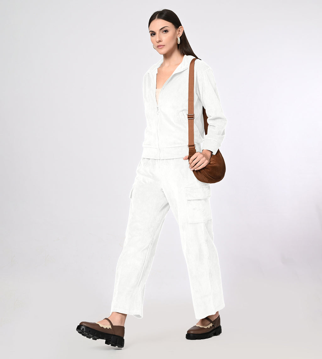 Corduroy Off White Co-ord Set