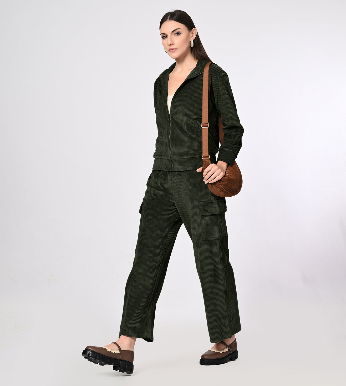 Corduroy Olive Co-ord Set