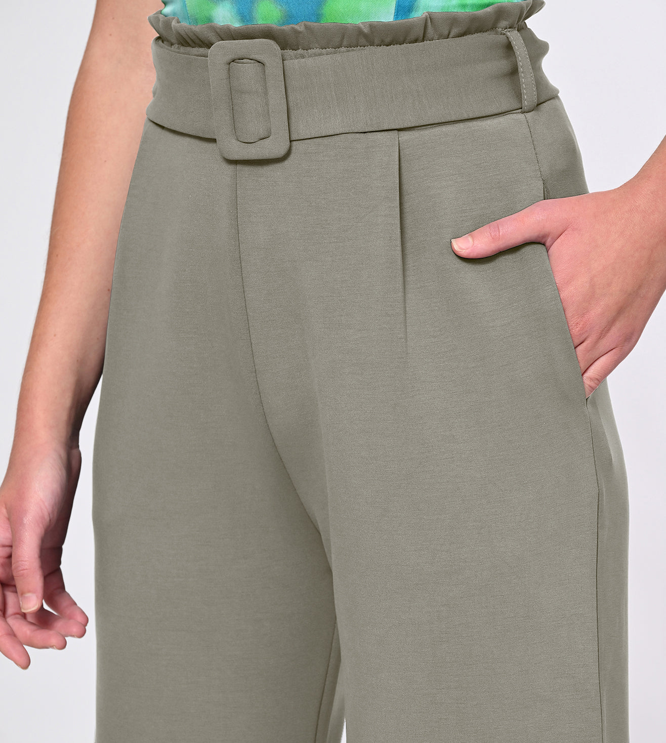 River Stone Modal High-Rise Wide Leg Pants