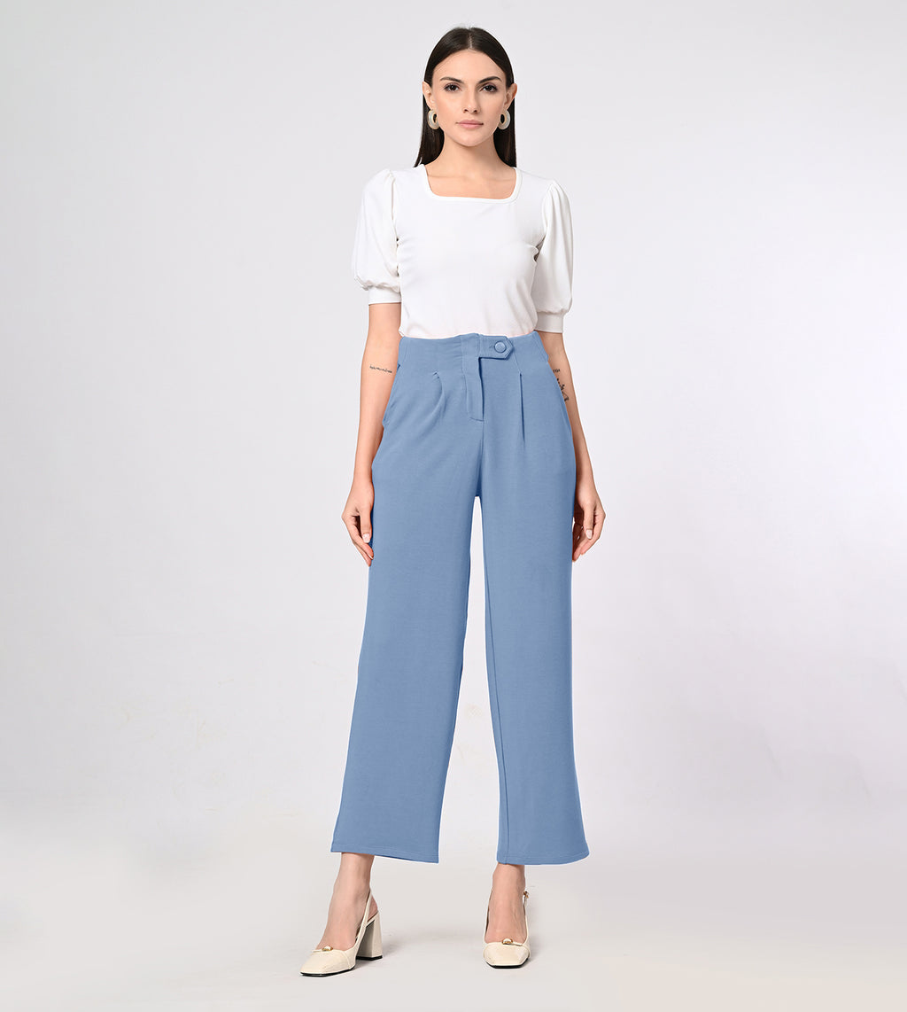 Modal Fleece Peach Blue Comfort Pants