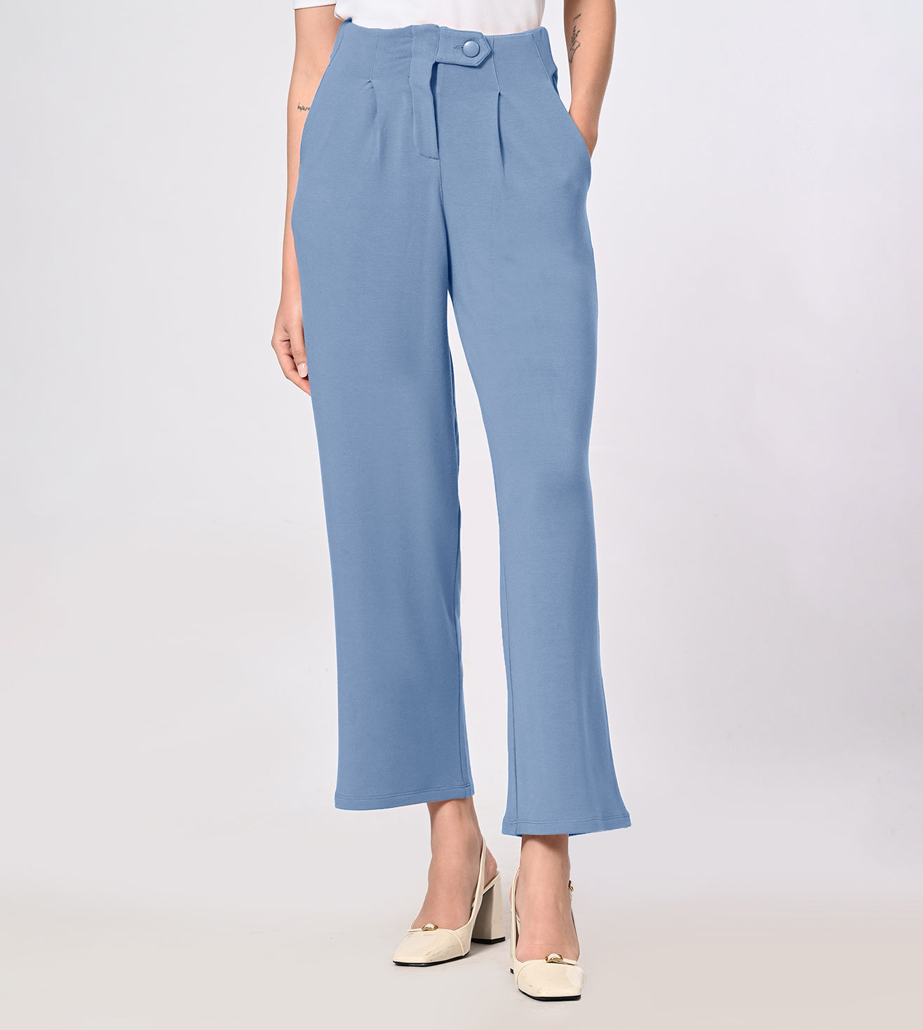 Modal Fleece Peach Blue Comfort Pants
