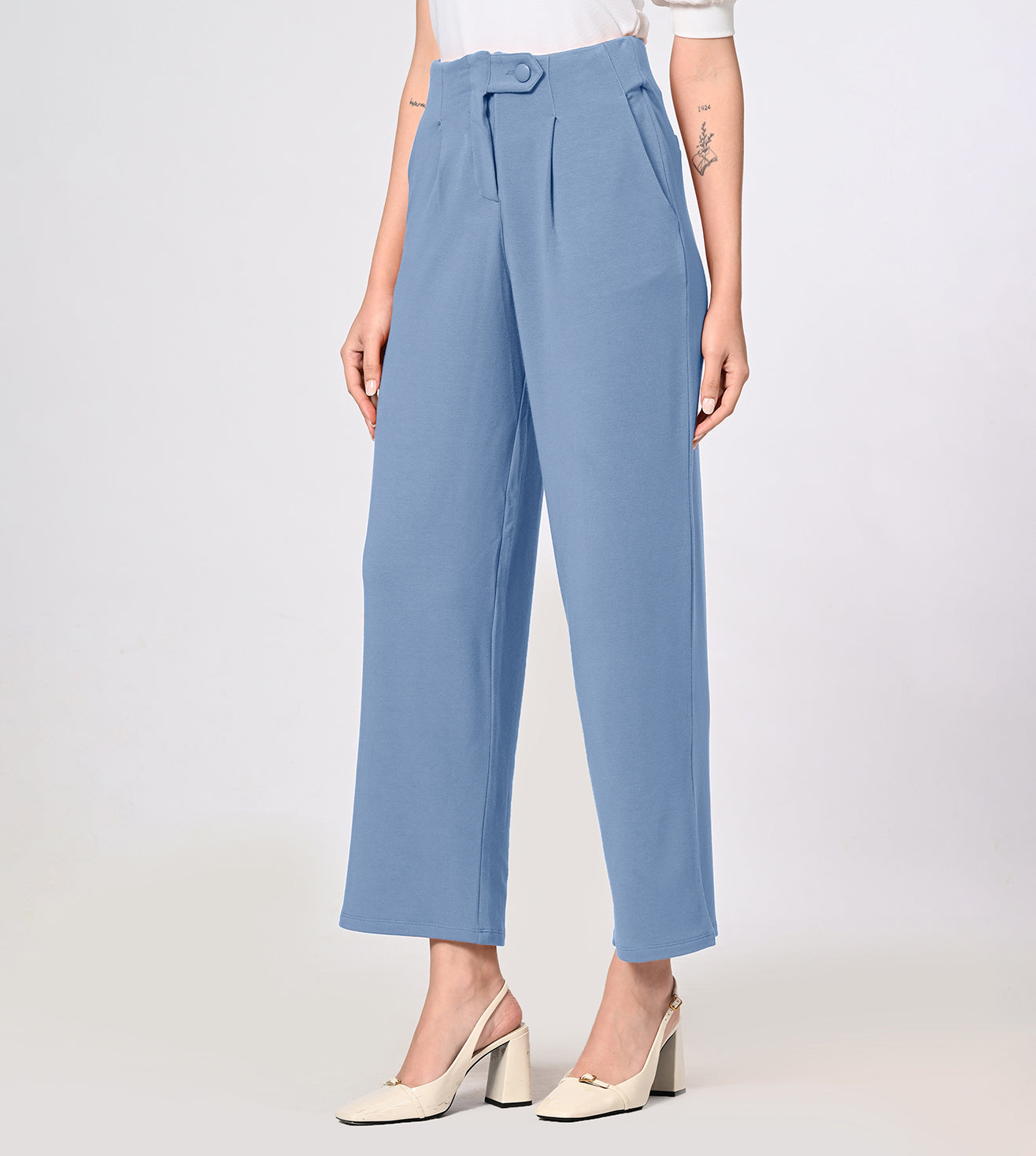 Modal Fleece Peach Blue Comfort Pants