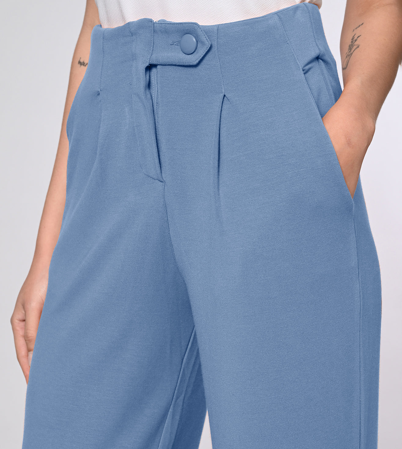 Modal Fleece Peach Blue Comfort Pants