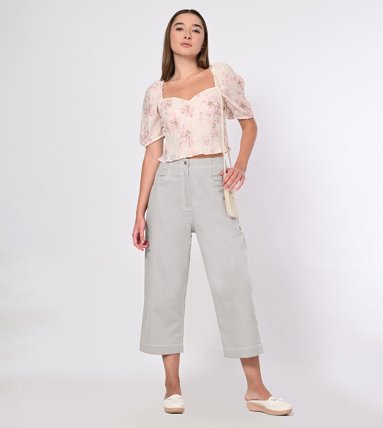 Rayon Stone Wide Leg Culottes