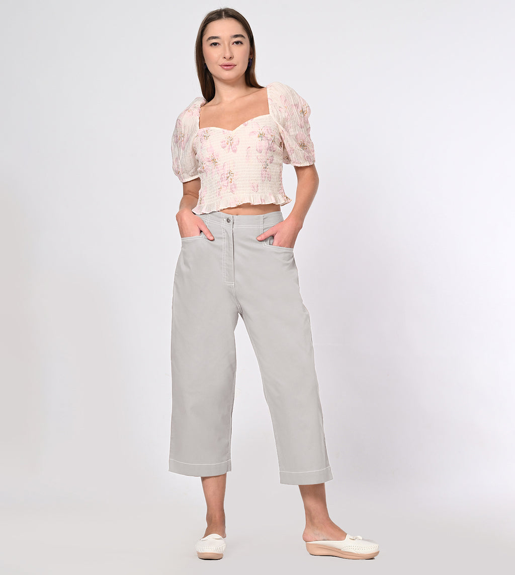 Rayon Stone Wide Leg Culottes