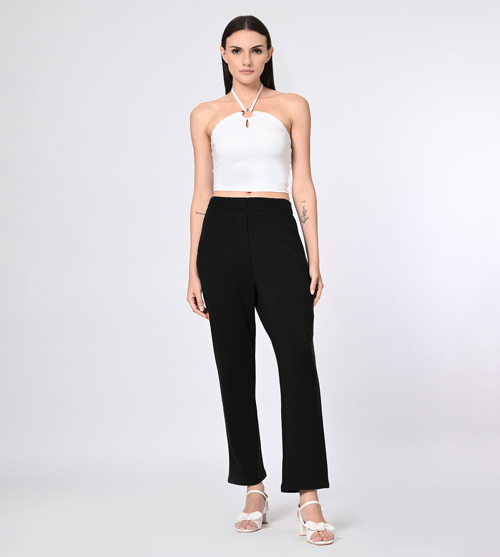 Modal Fleece Black Fit Pants