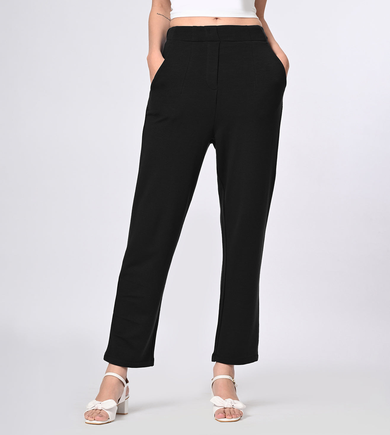 Modal Fleece Black Fit Pants