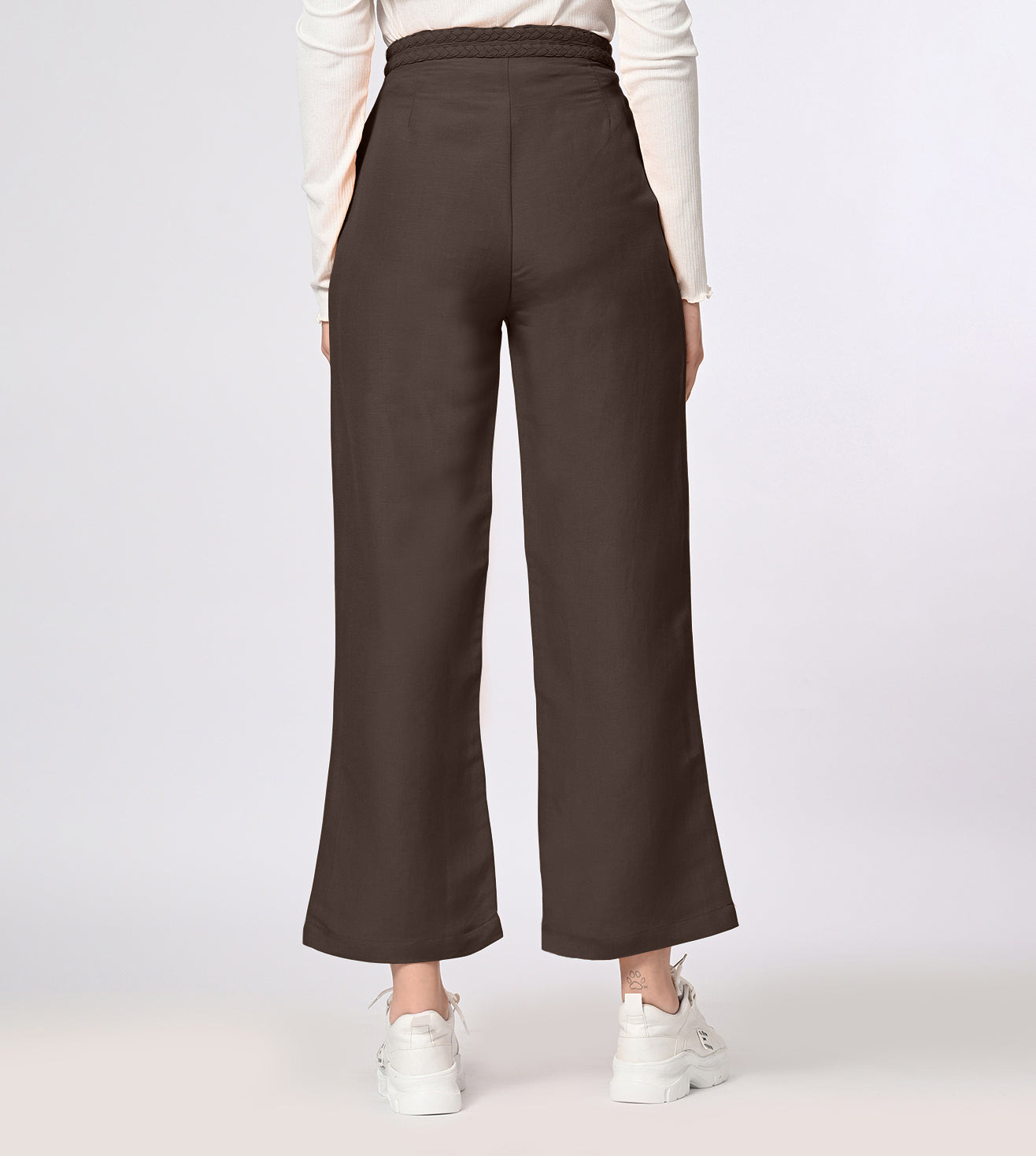 Cotton Linen Blend Coffee Summer Pants