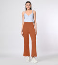 Polyester Spandex Rust Casual Pants