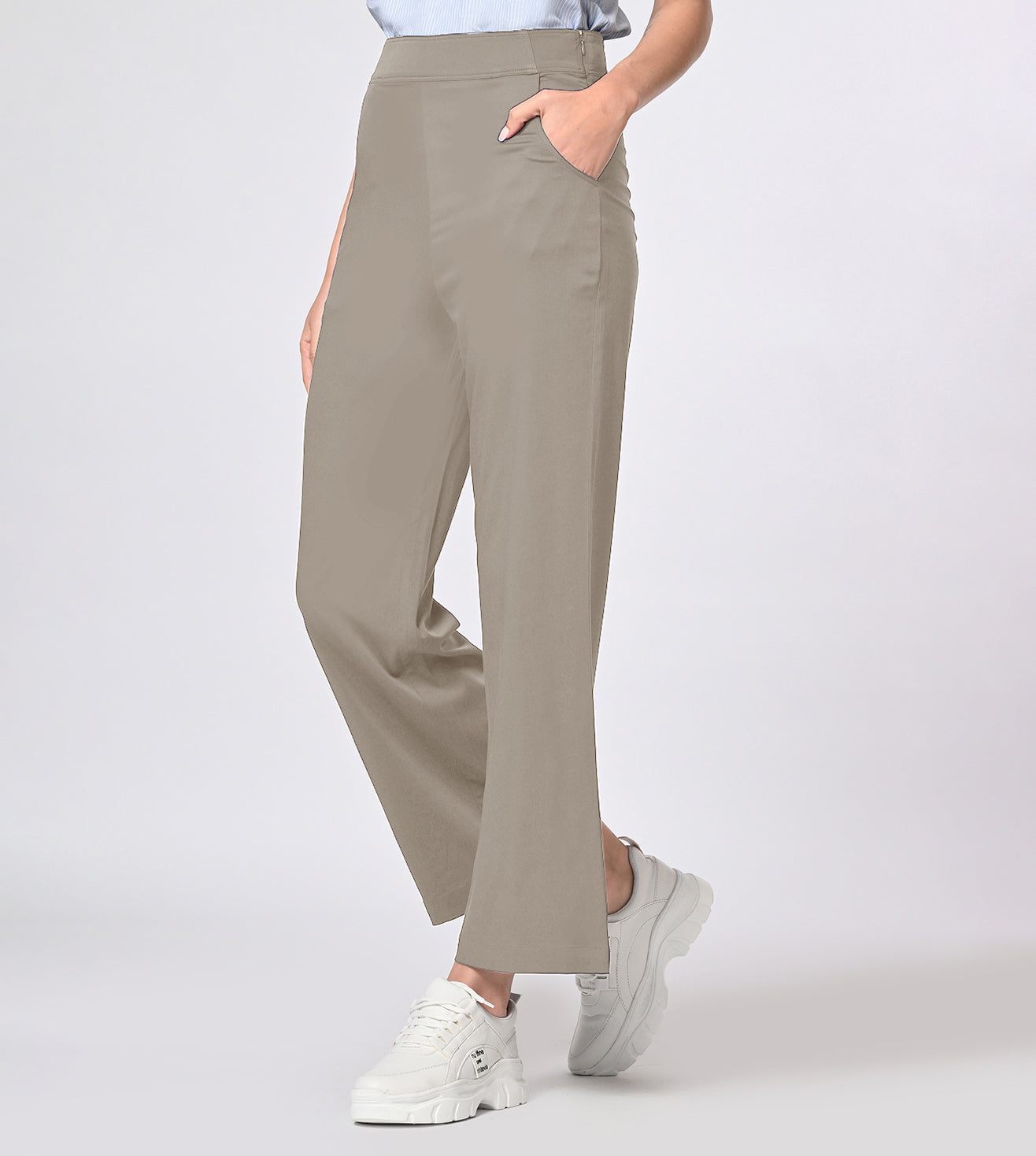 Polyester Spandex Stone Casual Pants