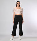 Cotton Black Casual Pants