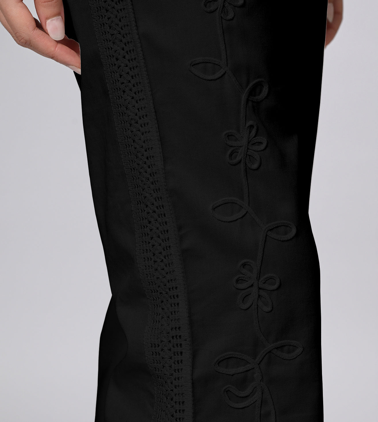 Cotton Black Casual Pants