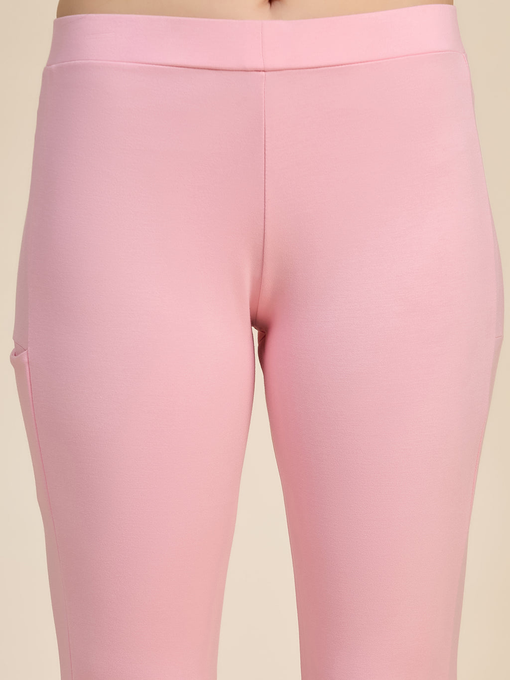 Blush Pink Women's High-Rise Ponte Roma Leggings